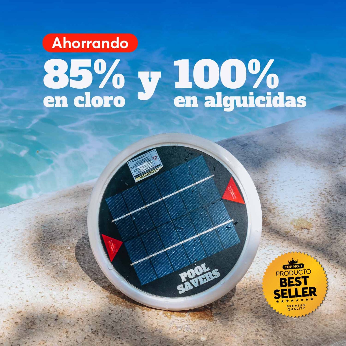 Ionizador Solar para Alberca | Reduce Cloro y Elimina Alguicidas | Agua Limpia y Sin Algas – Pool Savers