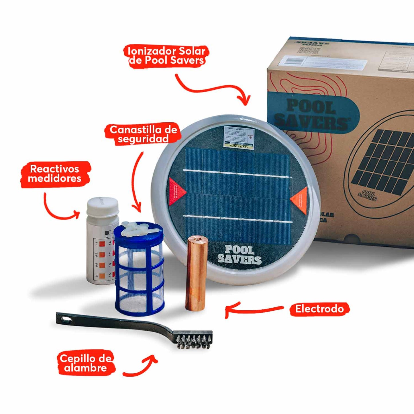 Ionizador Solar para Alberca | Reduce Cloro y Elimina Alguicidas | Agua Limpia y Sin Algas – Pool Savers