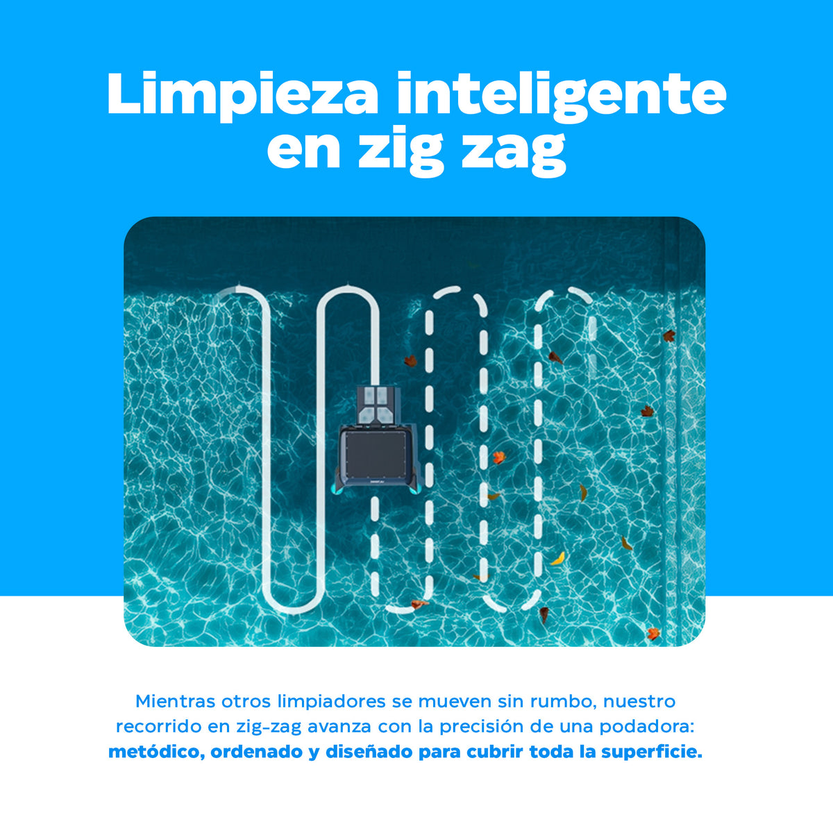 Desnatador Solar para Alberca — Skimmer Limpiador Automático de Superficie con Panel Solar, Batería de Litio, 20 h de Autonomía y Control Remoto