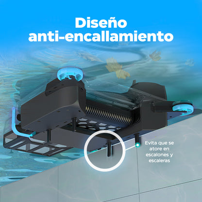 Desnatador Solar para Alberca — Skimmer Limpiador Automático de Superficie con Panel Solar, Batería de Litio, 20 h de Autonomía y Control Remoto