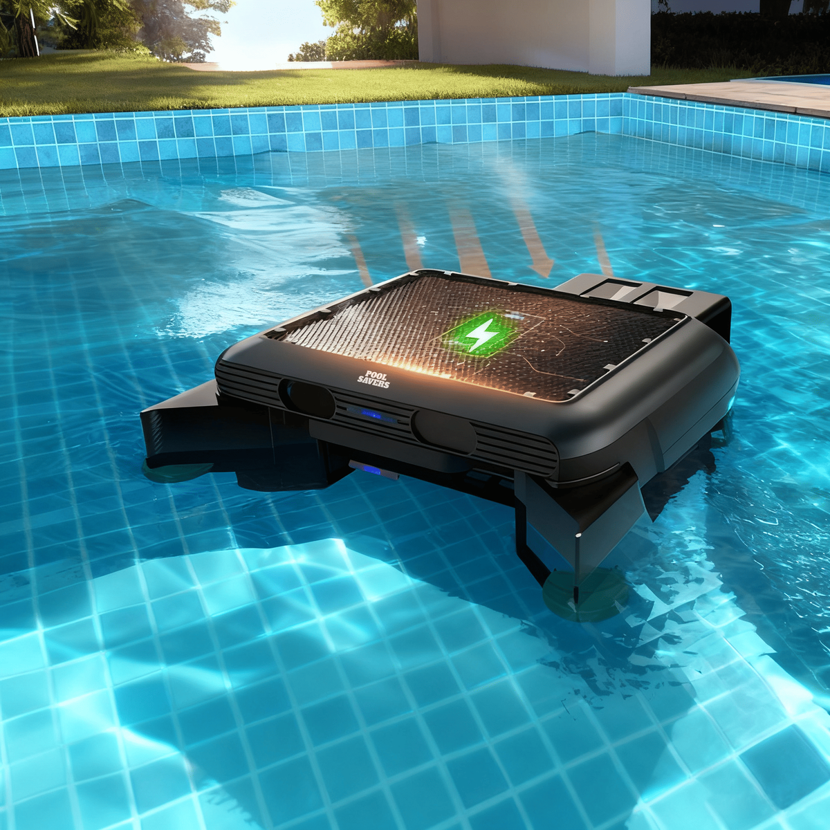 Desnatador Solar para Alberca — Skimmer Limpiador Automático de Superficie con Panel Solar, Batería de Litio, 20 h de Autonomía y Control Remoto