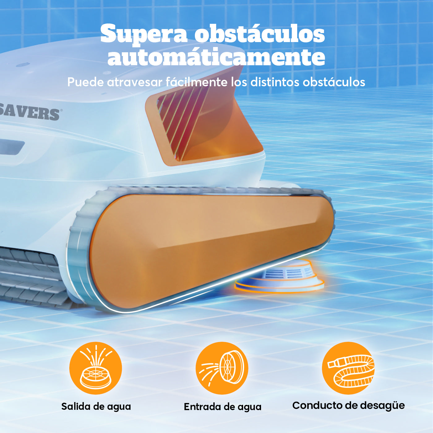 Robot Limpiador para Alberca Anfibius 001 | Aspiradora Inalámbrica con Succión Potente y Filtro Fino | Limpieza Automática de Fondo, Paredes y Línea de Agua