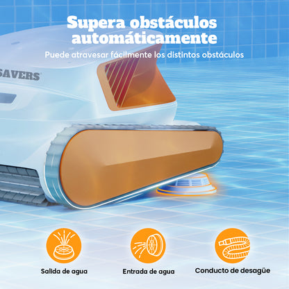 Robot Limpiador para Alberca Anfibius 001 | Aspiradora Inalámbrica con Succión Potente y Filtro Fino | Limpieza Automática de Fondo, Paredes y Línea de Agua