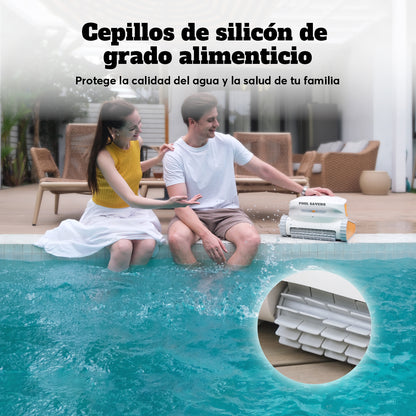 Robot Limpiador para Alberca Anfibius 001 | Aspiradora Inalámbrica con Succión Potente y Filtro Fino | Limpieza Automática de Fondo, Paredes y Línea de Agua