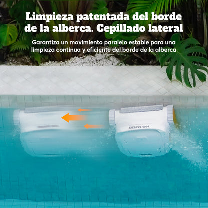 Robot Limpiador para Alberca Anfibius 001 | Aspiradora Inalámbrica con Succión Potente y Filtro Fino | Limpieza Automática de Fondo, Paredes y Línea de Agua