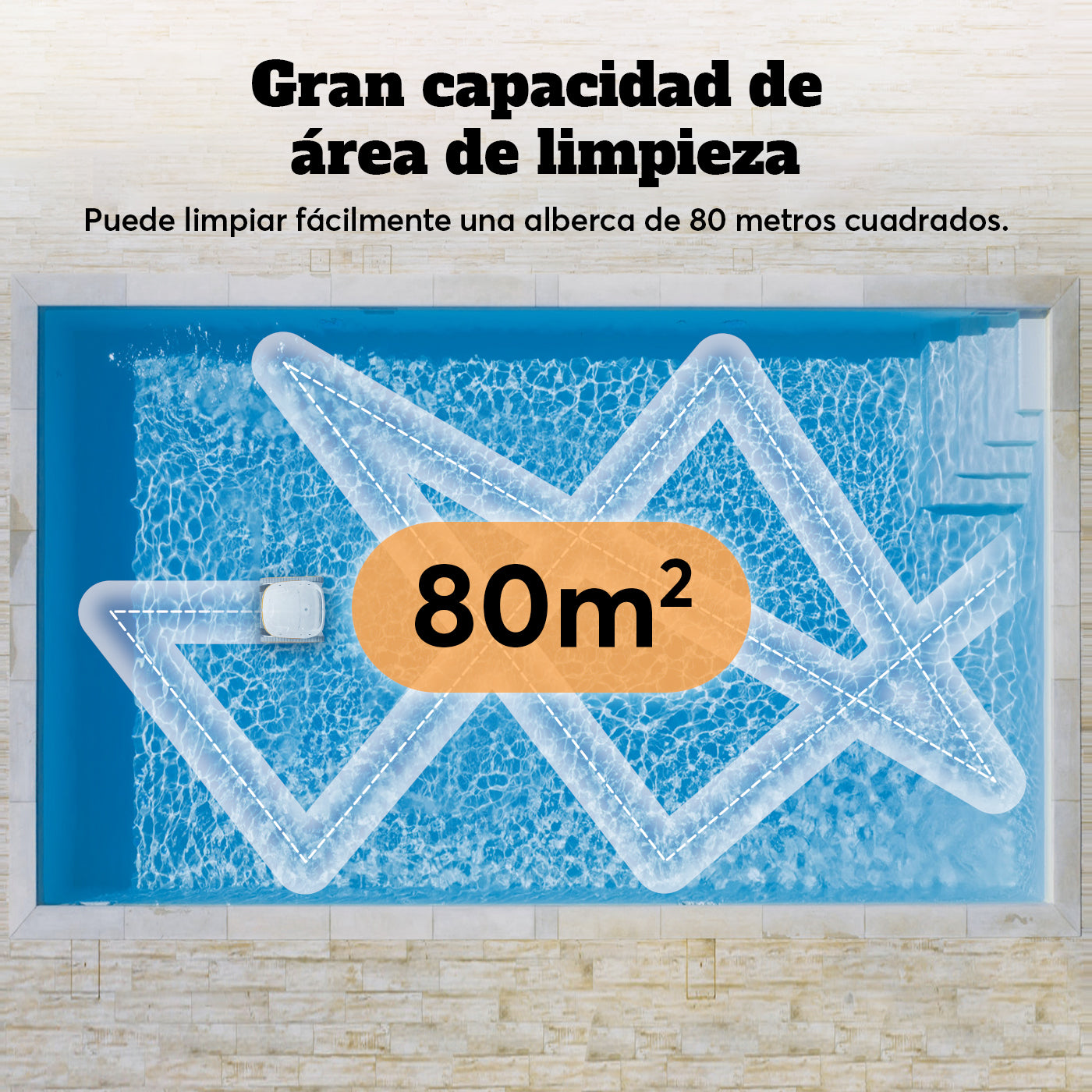 Robot Limpiador para Alberca Anfibius 001 | Aspiradora Inalámbrica con Succión Potente y Filtro Fino | Limpieza Automática de Fondo, Paredes y Línea de Agua