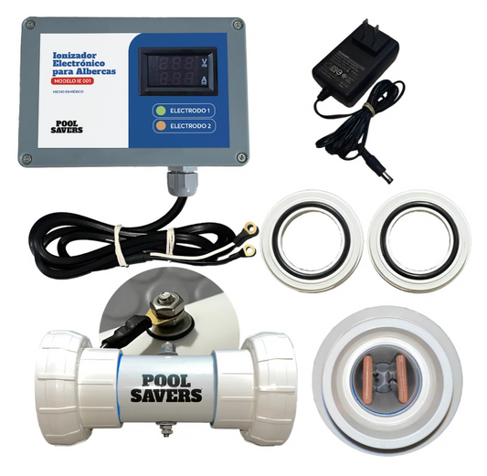 Ionizador Electrónico Para Alberca Piscina. Ahorro en Cloro, Alguicida y Clarificador. Elimina Algas, Virus y Bacterias.
